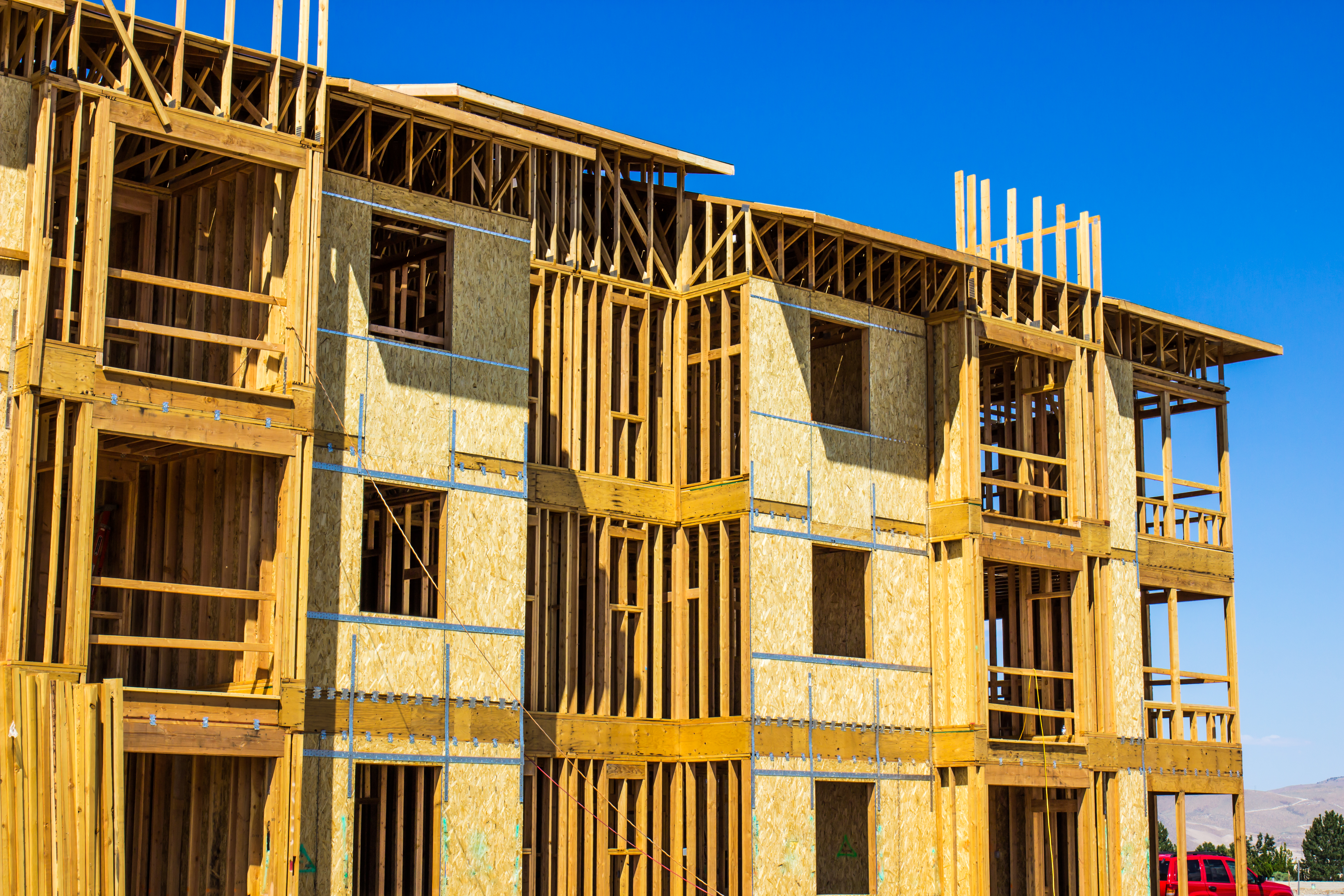 L'ext&eacute;rieur d'un chantier de construction r&eacute;sidentielle
