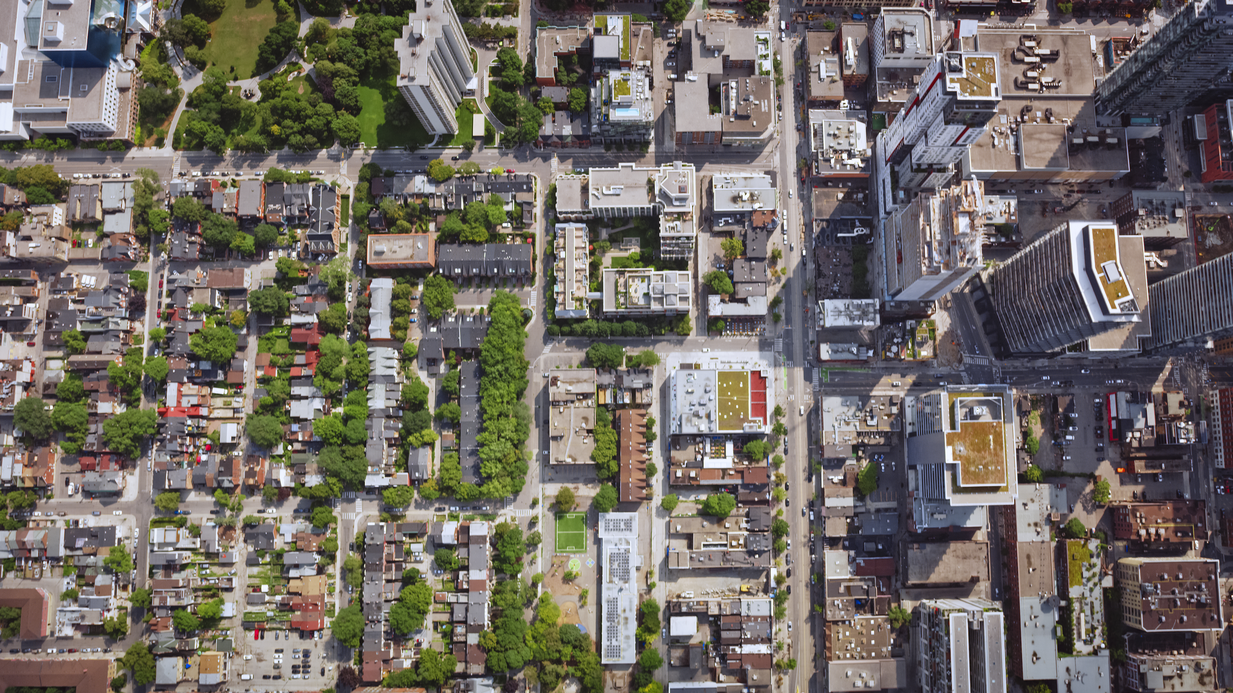 Aerial image of a city